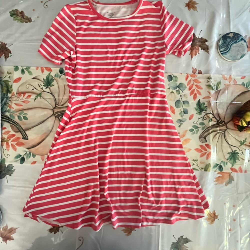 Charming Pink Striped Kids Dress